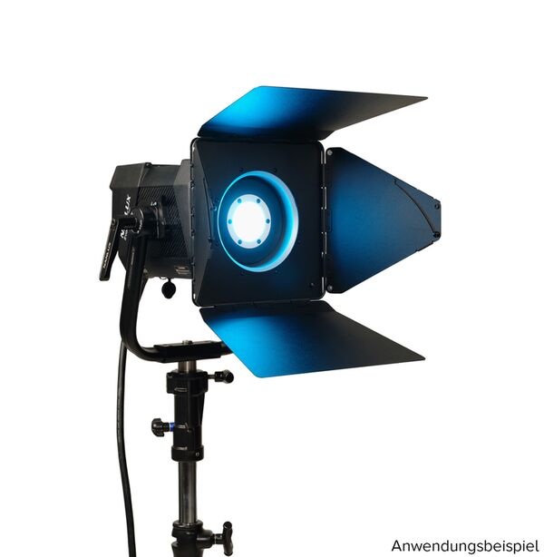 Nanlux BD-NLM Lichtklappenvorsatz mit vier Lichtklappen und NLM-Bajonettanschluss. Für Evoke 900C/1200/1200B/2400B. 