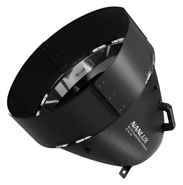 Nanlux RF-NL-PB Parallel-Beam-Reflektor NL70 6° mit NLM-Bajonettanschluss und Snoot. Inkl. Aufbewahrungstasche. Für Evoke 900C/1200/1200B/ 2400B. 