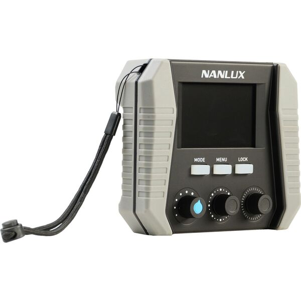 Nanlux WC-LM6P-C1 Kabel-Fernbedienung für Evoke 900C/1200/1200B/2400B und Dyno-Leuchten. Mit Info-Display drei Tasten und drei Drehreglern. Inkl. Verbindungs 