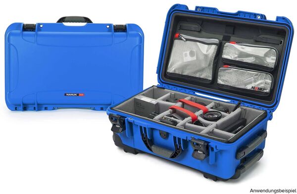 Nanuk Case 935 mit Deckel, org./Teiler - Pro Photo Kit  blau