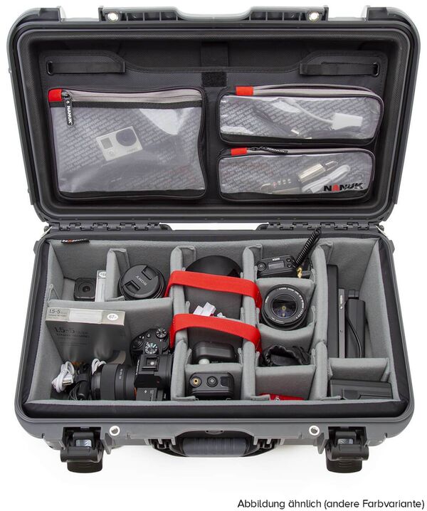 Nanuk Case 935 mit Deckel, org./Teiler - Pro Photo Kit  blau