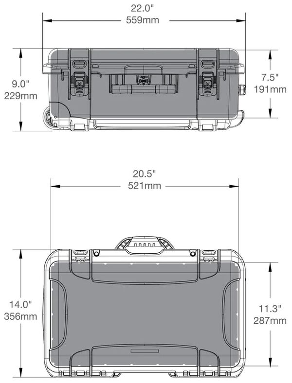 Nanuk Case 935 mit Deckel, org./Teiler - Pro Photo Kit  blau