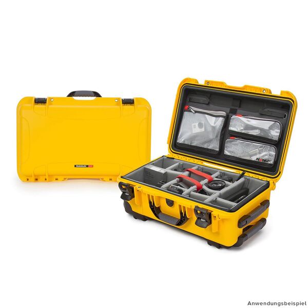 Nanuk Case 935 mit Deckel, org./Teiler - Pro Photo Kit  gelb