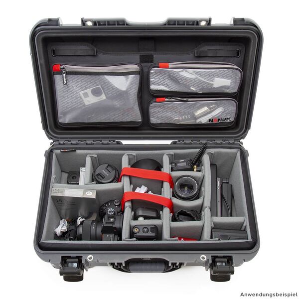 Nanuk Case 935 mit Deckel, org./Teiler - Pro Photo Kit  antrazit