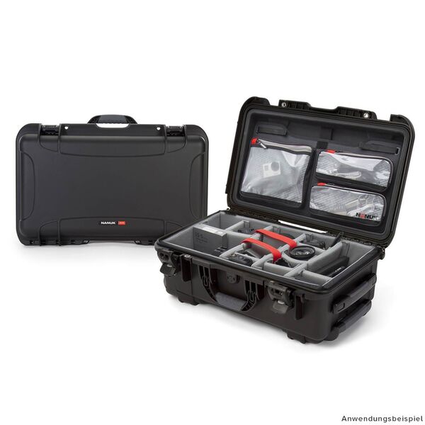 Nanuk Case 935 mit Deckel, org./Teiler - Pro Photo Kit  schwarz