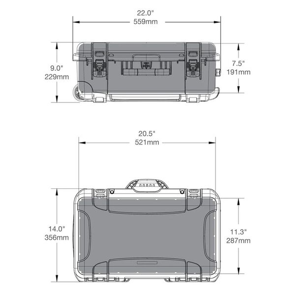 Nanuk Case 935 mit Deckel, org./Teiler - Pro Photo Kit  schwarz