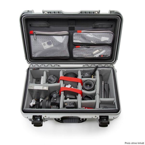 Nanuk Case 935 mit Deckel, org./Teiler - Pro Photo Kit  silber