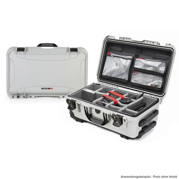Nanuk Case 935 mit Deckel, org./Teiler - Pro Photo Kit  silber