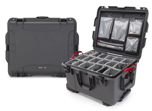 Nanuk Case 960 mit Deckel org. - mit Trennwand - Pro Photo Kit  antrazit
