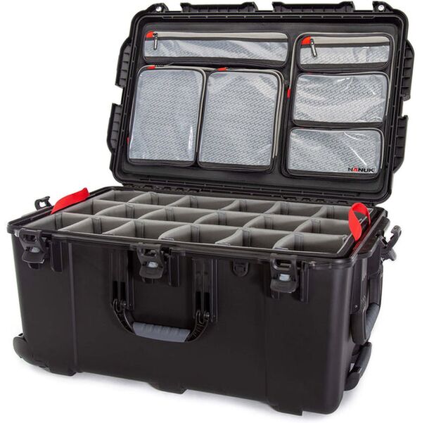 Nanuk Case 965 mit Deckel org. - mit Trennwand - Pro Photo Kit  schwarz