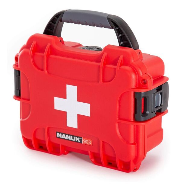 Nanuk Case 903 leer – mit Erste-Hilfe-Logo  rot