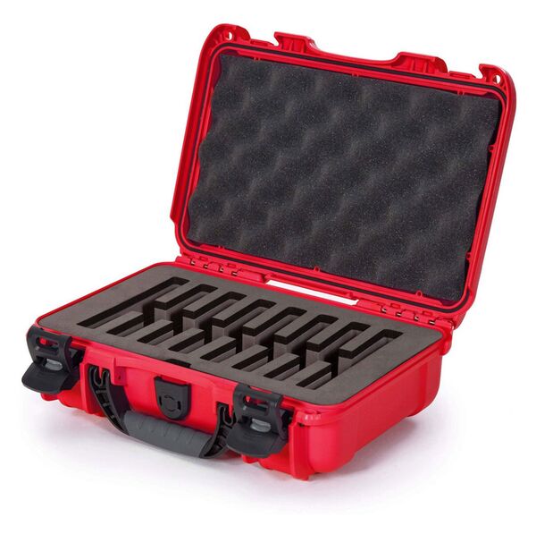 Nanuk Case 909 mit Schaumstoffeinlage für 8 Messer  rot