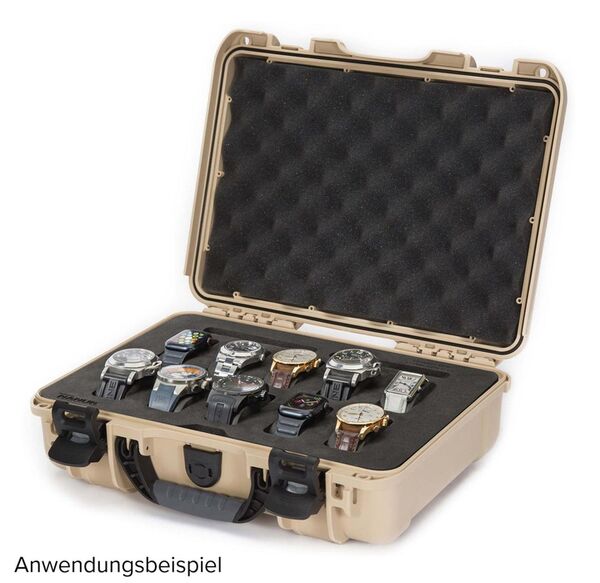 Nanuk Case 910 mit Schaumstoffeinlage für 10 Uhren  beige