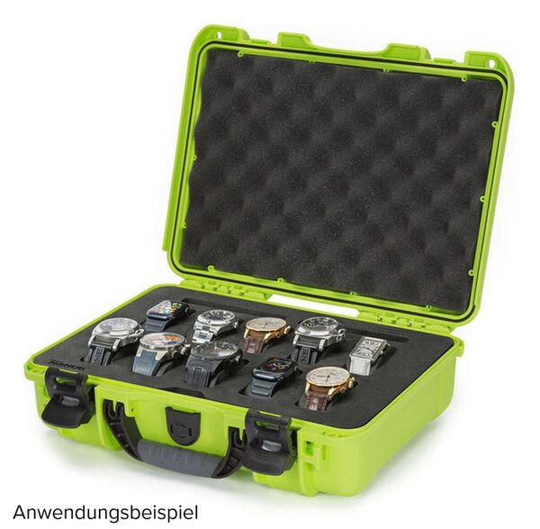 Nanuk Case 910 mit Schaumstoffeinlage für 10 Uhren  limone