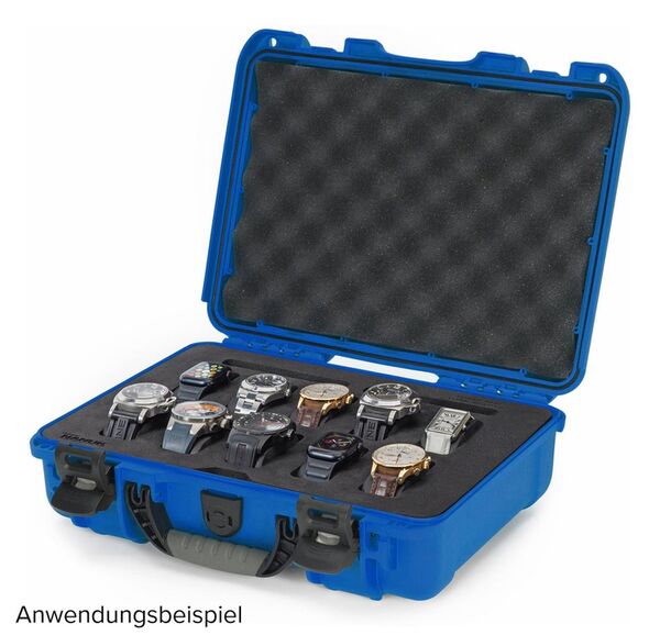 Nanuk Case 910 mit Schaumstoffeinlage für 10 Uhren  blau