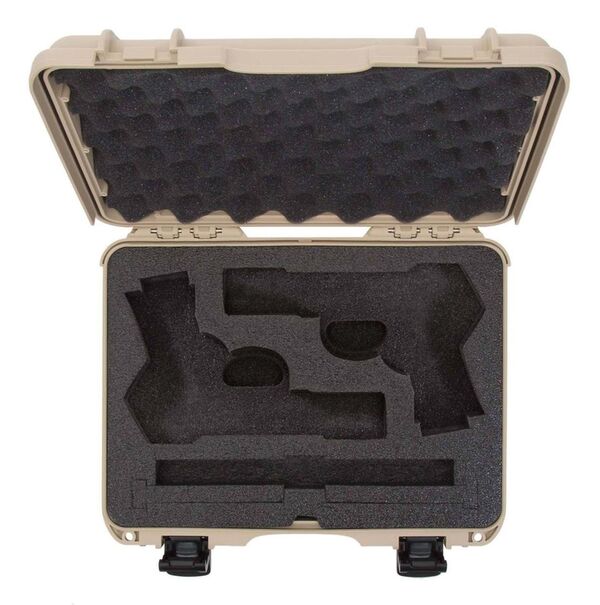 Nanuk Case 910 mit Schaumstoffeinlage für Pistole  beige