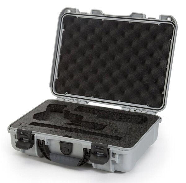 Nanuk Case 910 mit Schaumstoffeinlage für Pistole  silber