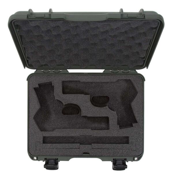 Nanuk Case 910 mit Schaumstoffeinlage für Pistole  olivgrün