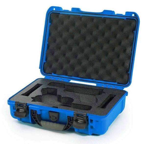 Nanuk Case 910 mit Schaumstoffeinlage für Pistole  blau