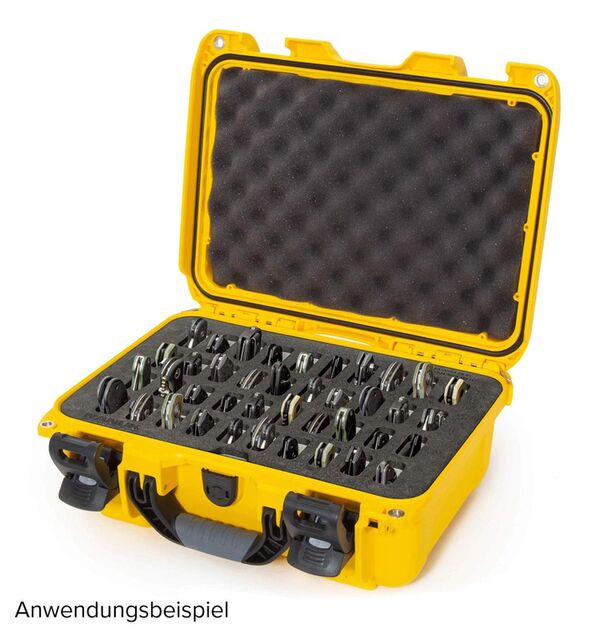 Nanuk Case 915 Koffer mit Schaumstoffeinlage für 40 Messer  gelb