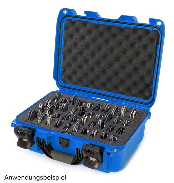 Nanuk Case 915 Koffer mit Schaumstoffeinlage für 40 Messer  blau