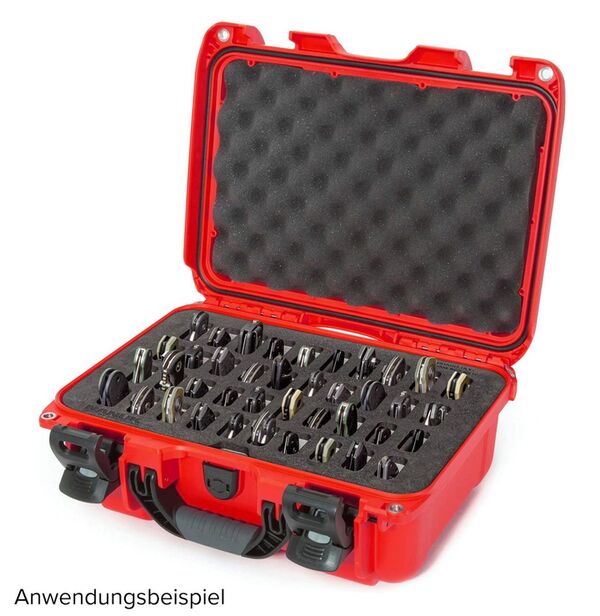 Nanuk Case 915 Koffer mit Schaumstoffeinlage für 40 Messer  rot