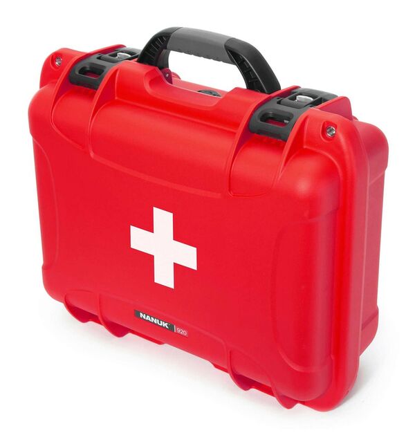 Nanuk Case 920 leer – mit Erste-Hilfe-Logo – Rot 
