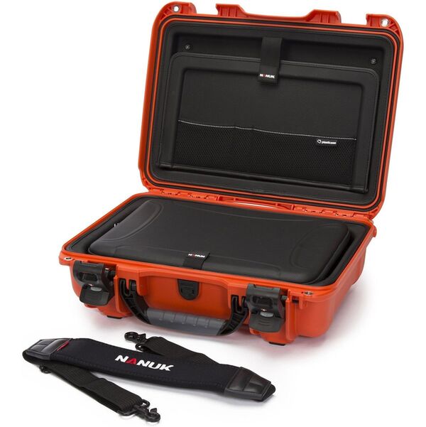 Nanuk Case 923 Koffer mit Laptop-Kit, mit Gurt (TSA-Verschlüsse)  orange