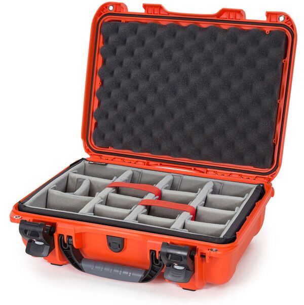 Nanuk Case 923 mit gepolsterter Trennwand (TSA-Verschlüsse)  orange