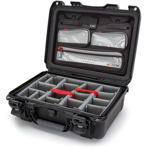 Nanuk Case 925 mit Deckel, org./Teiler – Pro Photo Kit  schwarz