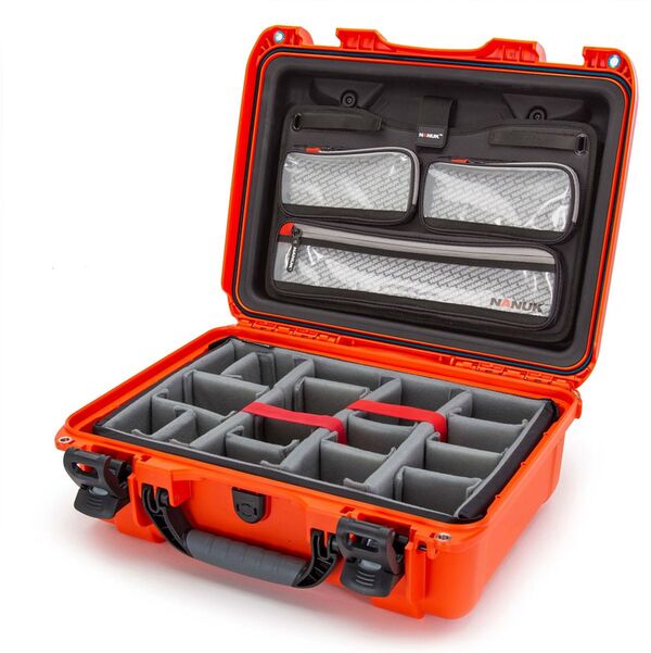 Nanuk Case 925 mit Deckel, org./Teiler – Pro Photo Kit  natur