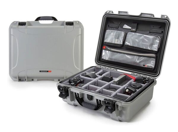 Nanuk Case 930 mit Deckel, org./Teiler – Pro Photo Kit  silber