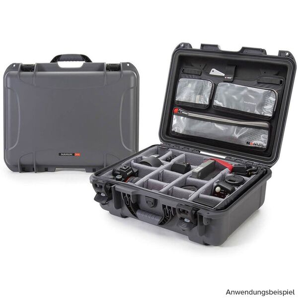 Nanuk Case 930 mit Deckel, org./Teiler – Pro Photo Kit  antrazit