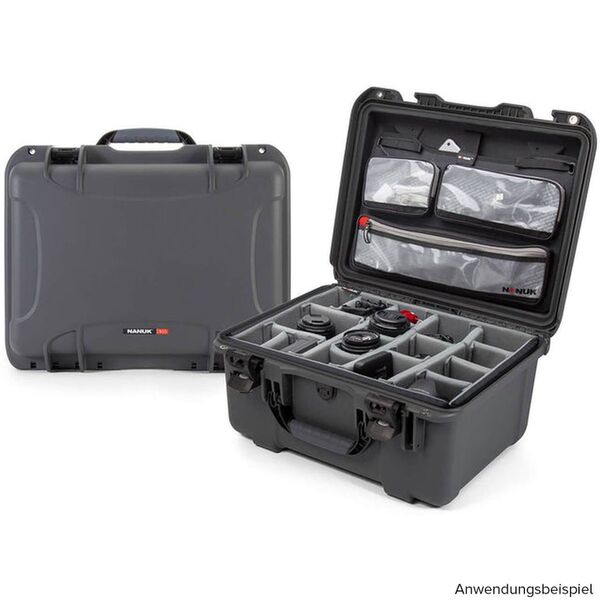 Nanuk Case 933 mit Deckel, org./Teiler – Pro Photo Kit  antrazit