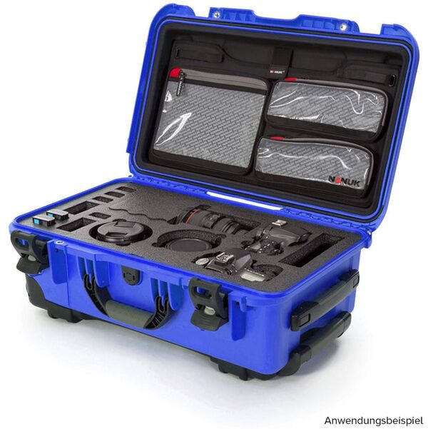 Nanuk Case 935 mit Deckel für 2 DSLR-Gehäuse  blau