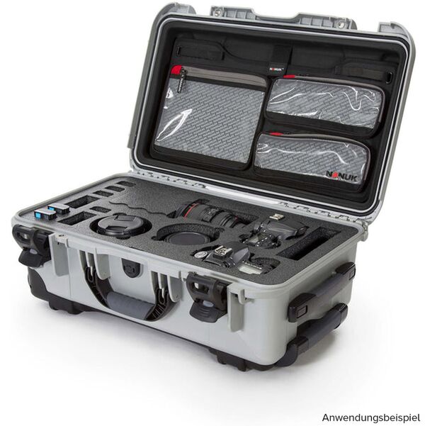 Nanuk Case 935 mit Deckel für 2 DSLR-Gehäuse  silber