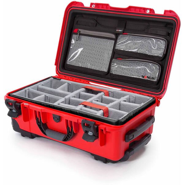 Nanuk Case 935 mit Deckel, org./Teiler - Pro Photo Kit  rot