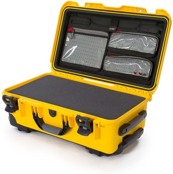 Nanuk Case 935 mit Deckel + Organza/Schaumstoff  gelb