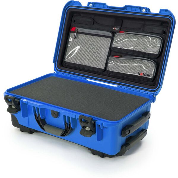 Nanuk Case 935 mit Deckel + Organza/Schaumstoff  blau
