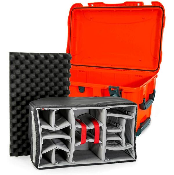 Nanuk Case 938 mit gepolsterter Trennwand  orange
