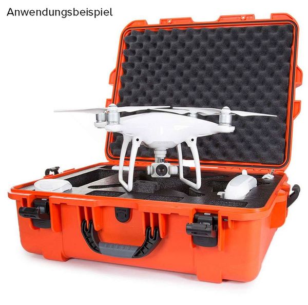 Nanuk Case Hartschalenkoffer für DJI Phantom 4 / Phantom 4/ Advanced & 3, wasserdicht, mit Schaumstoffeinsatz  orange