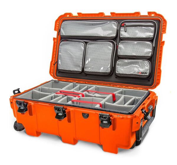 Nanuk Case 962 mit Deckel org. - mit Trennwand - Pro Photo Kit  orange