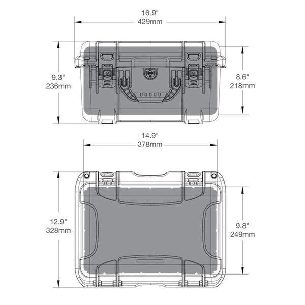 Nanuk Case 918 mit Schaumstoff  antrazit