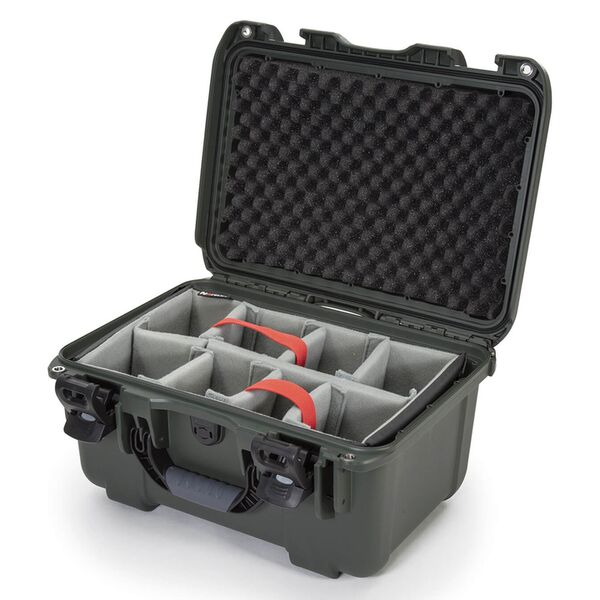 Nanuk Case 918 mit gepolsterter Trennwand  silber