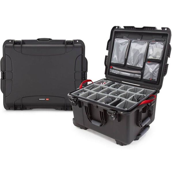 Nanuk Case 960 mit Deckel org. - mit Trennwand - Pro Photo Kit  schwarz