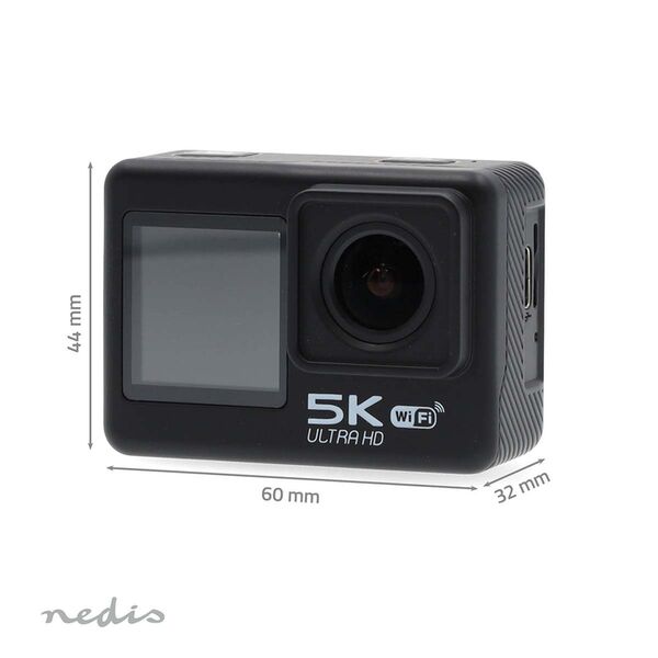NEDIS 5K Dual-Screen HD-Actioncam schwarz 