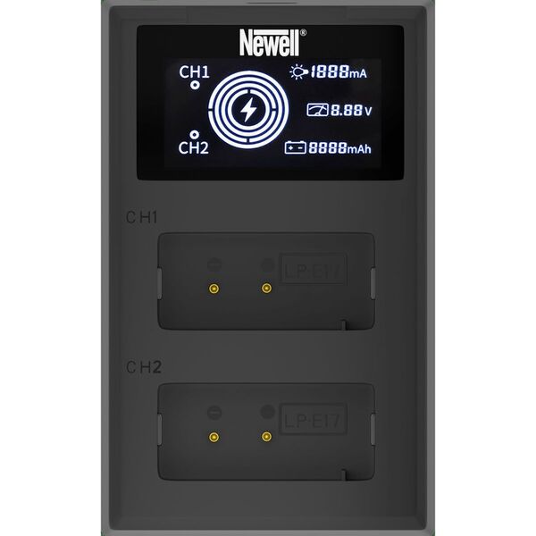 Newell FDL-USB-C Zweikanal-Ladegerät für LP-E17 Akkus 