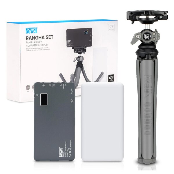 Newell Rangha RGB-W LED Set inkl. Diffusor und Stativ 