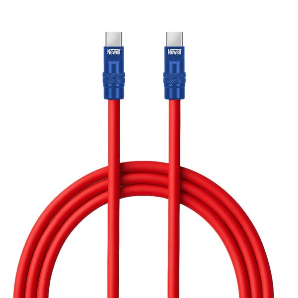 Newell USB-C - USB-C 100 W Kabel, 2 m, Silikon  Rot-Navy-Orange