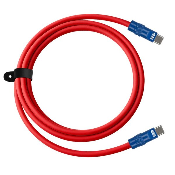 Newell USB-C - USB-C 100 W Kabel, 2 m, Silikon  Rot-Navy-Orange